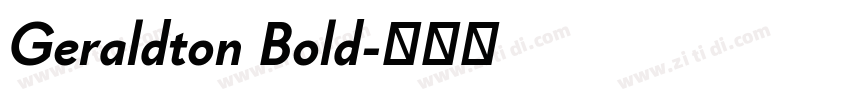 Geraldton Bold字体转换